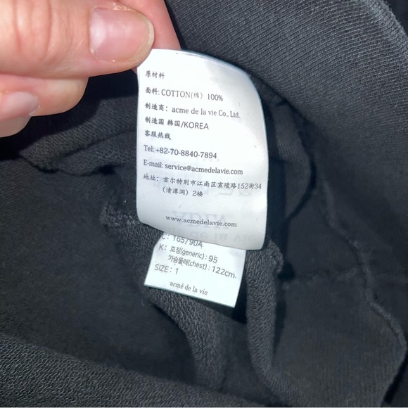 ADLV THREE BOUCLE BEAR HOODIE Black - Picture 5 of 5